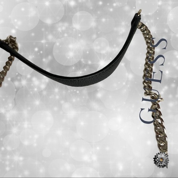 Guess Chained Crossbody Phone Holder Black Silver - Picture 6 of 6